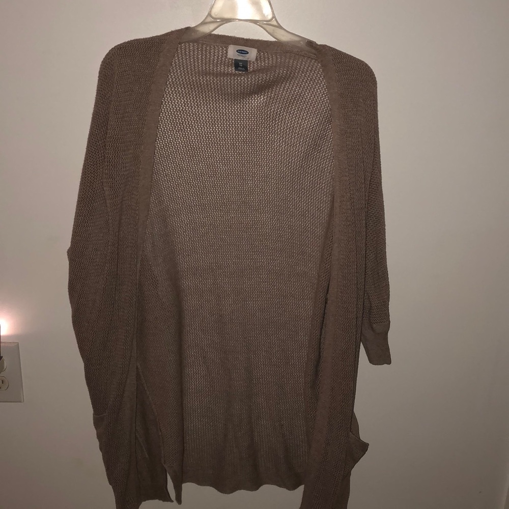 a cream/pink cardigan!